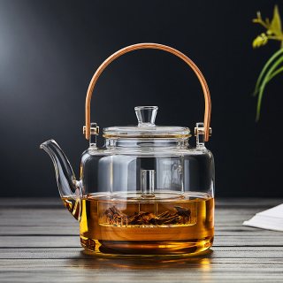 绿昌明 XH-1010 耐热玻璃蒸煮茶壶 1000ML 透明