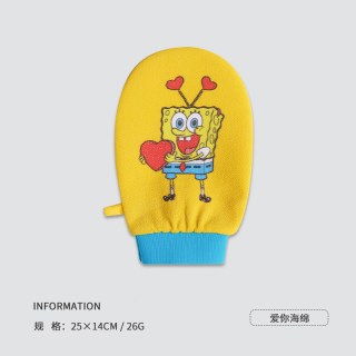 三利 海绵宝宝系列 搓澡巾 女士专用 强力搓泥 家用搓背神器 儿童洗澡巾 颜色分类：爱你海绵