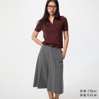 优衣库 弹力裙裤常规款优衣库女装休闲裤裤子488814