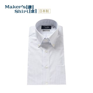 kamakurashirts 镰仓格子纹易打理男士衬衫商务衬衣kamakurashirts日本制