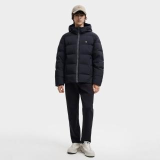 斐乐 男装运动羽绒服男士时尚简约基础百搭保暖连帽羽绒服外套