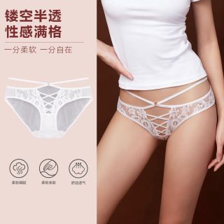 布迪设计 性感镂空纯欲透气蕾丝内裤中低腰女士三角裤