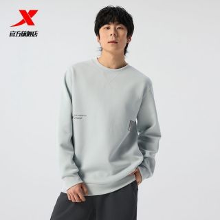 百亿补贴：特步 套头卫衣男宽松休闲简约百搭运动跑步上衣男卫衣975129920257
