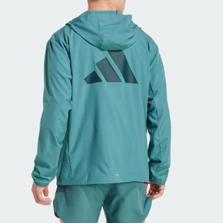 阿迪达斯 外套男装秋季新款运动服梭织透气连帽男士上衣夹克JM5742 JM5742绿色 L