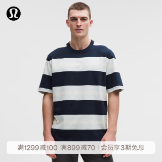lululemon 丨Peached-Cotton 男士棉质平纹针织短袖 T 恤 LM3GLUS