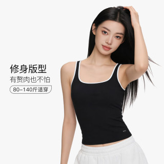 千奈美 26新款竖纹弹力修身背心 可外穿内搭打底内衣
