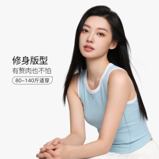 千奈美 竖肌理纹背心 显瘦时尚可外穿内搭打底运动跑步内衣