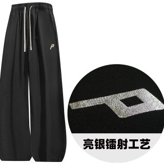 倍福来 运动通勤风黑色阔腿裤