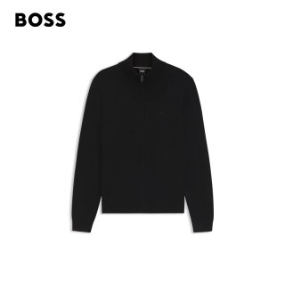 88VIP：BOSS 博斯男羊毛老钱商务休闲立领拉链针织开衫