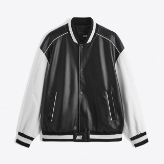 GXG pu棒球服夹克