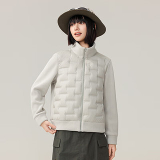雪中飞 鹅绒立领拼接羽绒服 米灰色 L/165/88A