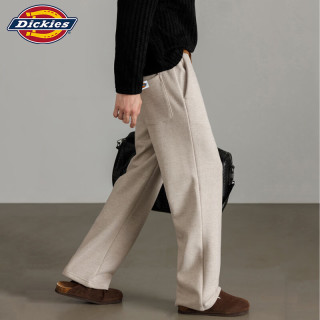 Dickies 休闲阔腿裤男士2026秋冬季宽松直筒垂感美式撞色休闲长裤 燕麦色 XL