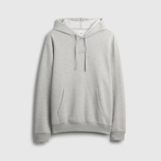 Gap 双十一购物狂欢节 刺绣抓绒宽松连帽衫卫衣 浅灰色 M