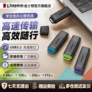 金士顿 大容量高速u盘学生党通用办公商务便携防丢帽多彩