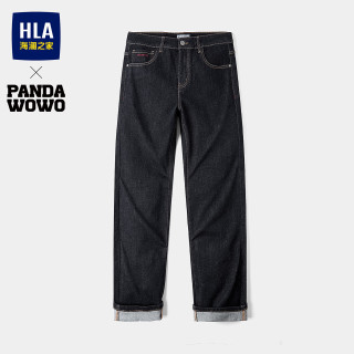 海澜之家 牛仔裤男26新panda wowo熊猫系列裤男秋HKNAW3F213A 牛仔蓝过渡色（深）S6 33 175/84A 推荐135-142斤