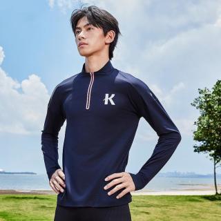 乔丹 强风吹拂IP联名大K运动长袖男春季修身速干透气跑步上衣