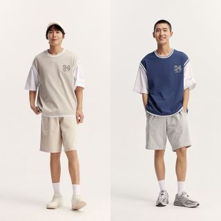 百亿补贴：森马 假两件上衣夏季oversize运动球服