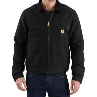 Carhartt 卡哈特男式经典底特律工装夹克 耐磨外套 103828 宽松版 L 黑色
