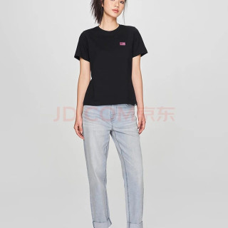 Lee 凉凉裤25春夏新411舒适高腰小直脚怀旧复古浅蓝色轻薄女牛仔裤 浅蓝色 27