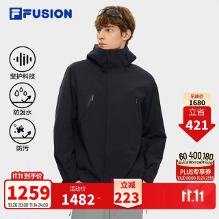 FILA FUSION 斐乐潮牌梭织外套26冬季新款男宽松防泼水上衣