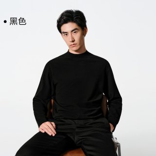 太平鸟 男装 休闲毛衫26冬新款含羊绒花纱织造打底修身毛衣针织衫*