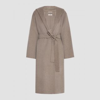 Max Mara MaxMara 女装羊毛系带中长款大衣