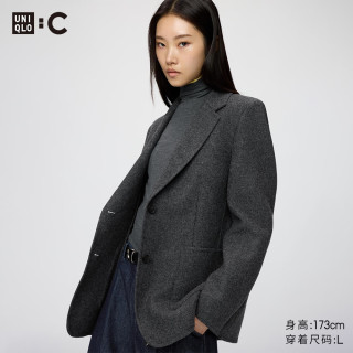 优衣库 双面呢西装女装合作款487829 08 深灰色 S
