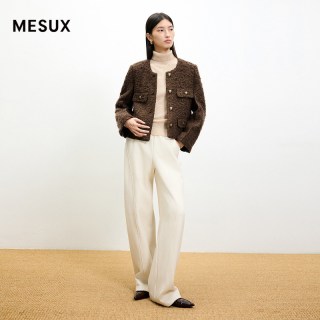 MESUX米岫 含绵羊毛马海毛小香风短外套MMWUH103