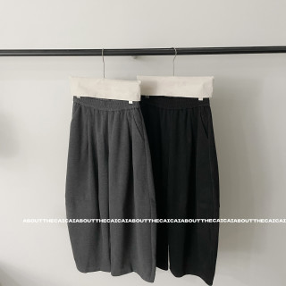 CAICAI冬季重工加厚弯刀休闲九分裤女韩系简约垂坠高级感裤子k956