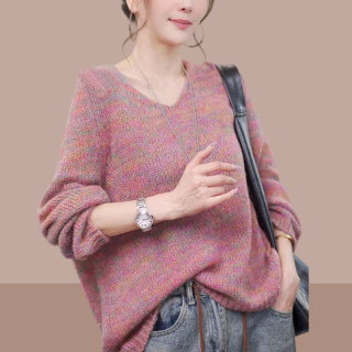 香朵儿 慵懒风毛衣外套女早秋气质秋装新款毛针织衫减龄时尚显瘦长袖上衣
