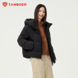坦博尔 新款羽绒服女时尚百搭短款连帽外套