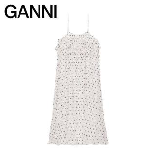 88VIP：GANNI 女装 花卉印花荷叶边吊带蛋糕裙连衣裙F7636393