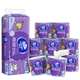维达 有芯卷纸 棉韧4层180克*10卷 高克重 大分量纸巾  4层 180g/卷 10卷 提装