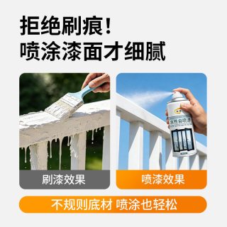 友铭 金属自喷漆白色免除锈防锈油漆黑色栏杆铝合金铁门翻新改色漆1瓶