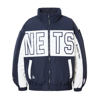 杰克琼斯 NBA联名布鲁克队男装冬季款休闲宽松立领羽绒服外套226112039