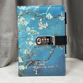 铁文章 日记本带锁可爱个性创意简约笔记本子文艺精致记事手账本指纹中小学生本子韩国小清新少女心小学生手帐密码本