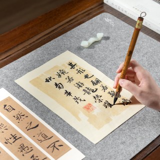 張小鳳 张小凤 双面皮面毛毡 毛毡垫毛笔书法文房四宝书画毡羊毛毡软笔加厚桌布桌垫练字垫子初学者毛笔字专用砚台