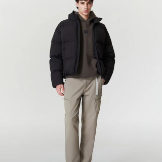 杰克琼斯 杰克·琼斯（JACK&JONES）男装25年秋冬季短款羽绒鸭绒棉服 纯黑色 3XL
