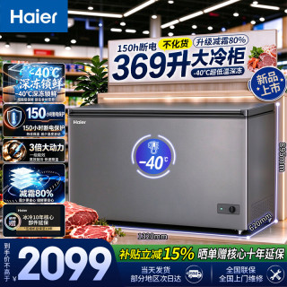 海尔 冰柜商用大容量500升以上冷冻柜冷藏冷冻保鲜柜 ｜369GHPC｜ 369L