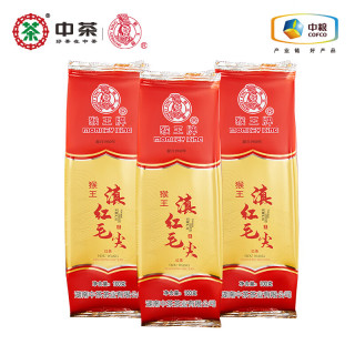 猴王牌 中茶中粮猴王牌 红茶云南凤庆茶叶 春茶2023年 滇红毛尖红茶 100g * 3袋