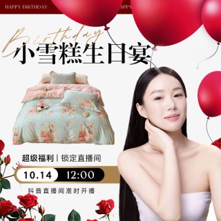 小雪糕生日专享全棉亲肤纯棉印花高支高密四件套枕芯一对被芯一条