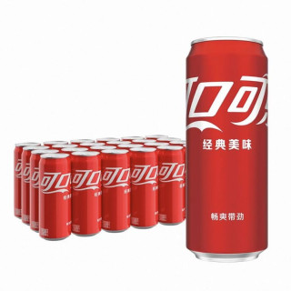 88VIP：可口可乐 330ml×24罐碳酸饮料经典摩登罐汽水包装随机发货