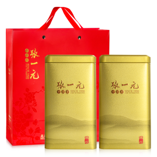 张一元 茶叶2026新茶雨前豆香龙井茶嫩芽400g（200gx2罐）绿茶春茶 张一元龙井配礼袋200g*2罐