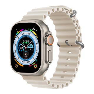 贝菲特 适用applewatch官网ultra同款海洋液态硅胶S10表带苹果手表S9/8/5/6/7/se代 iwatch运动游泳表带
