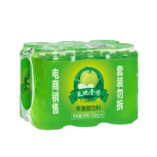 天地壹号 苹果醋饮料330ml*6罐/组0脂肪酸爽解腻官方旗舰店