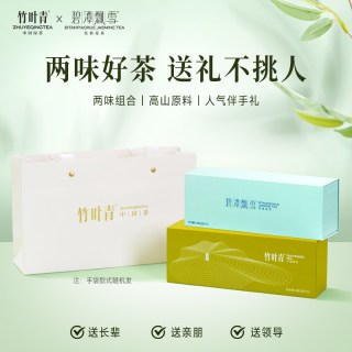 88VIP：竹叶青 峨眉高山明前绿茶碧潭飘雪茉莉花茶特级（品味）114g组盒装
