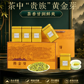源聞白茶 安吉白茶 源聞白茶 安吉白茶 明前特级黄金芽高档礼盒装200克