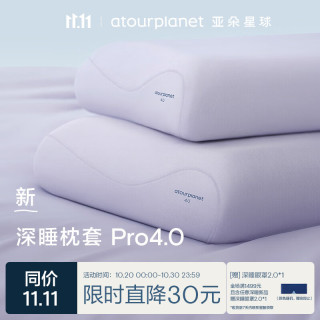 亚朵星球 深睡枕套Pro4.0 枕头换洗组合成人护颈记忆枕10cm 夜云紫 单只
