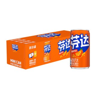 88VIP：可口可乐 芬达碳酸饮料原味迷你罐汽水200ml*12罐整箱装
