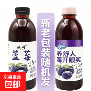 京喜加 小青柠汁 蓝莓汁360ml*2 果味果汁饮料 蓝莓汁360ml*2